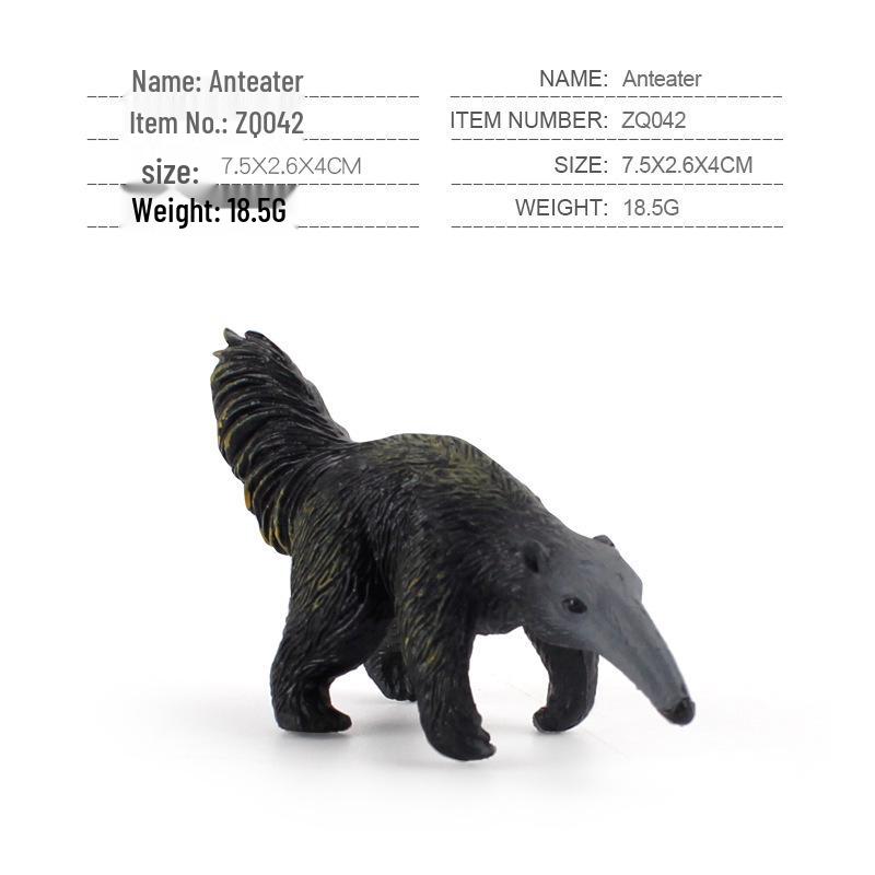 Cross-Border Wild Animal Figurines: Anteater, Emu, Platypus, and Large Kiwi Bird Models
