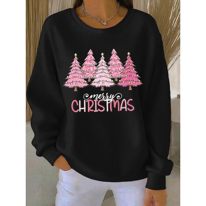 Christmas 3D Print Pullover Hoodie Womens Streetwear Loose Fit