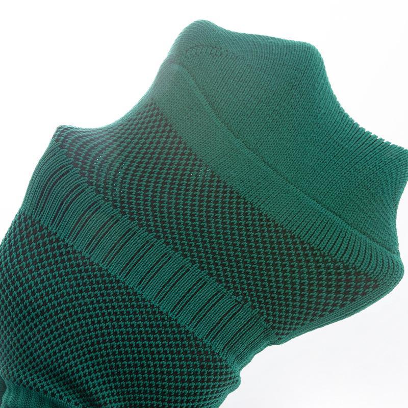 Non-Slip Mid-Calf Sports Football Socks with Terry Bottom and Round Silicone Grip