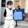 New Primary School Students Tutoring Bag, Portable Waterproof Children's Tutoring Bag, Oblique Span Bag, Girls' Collar Book Bag, Men
