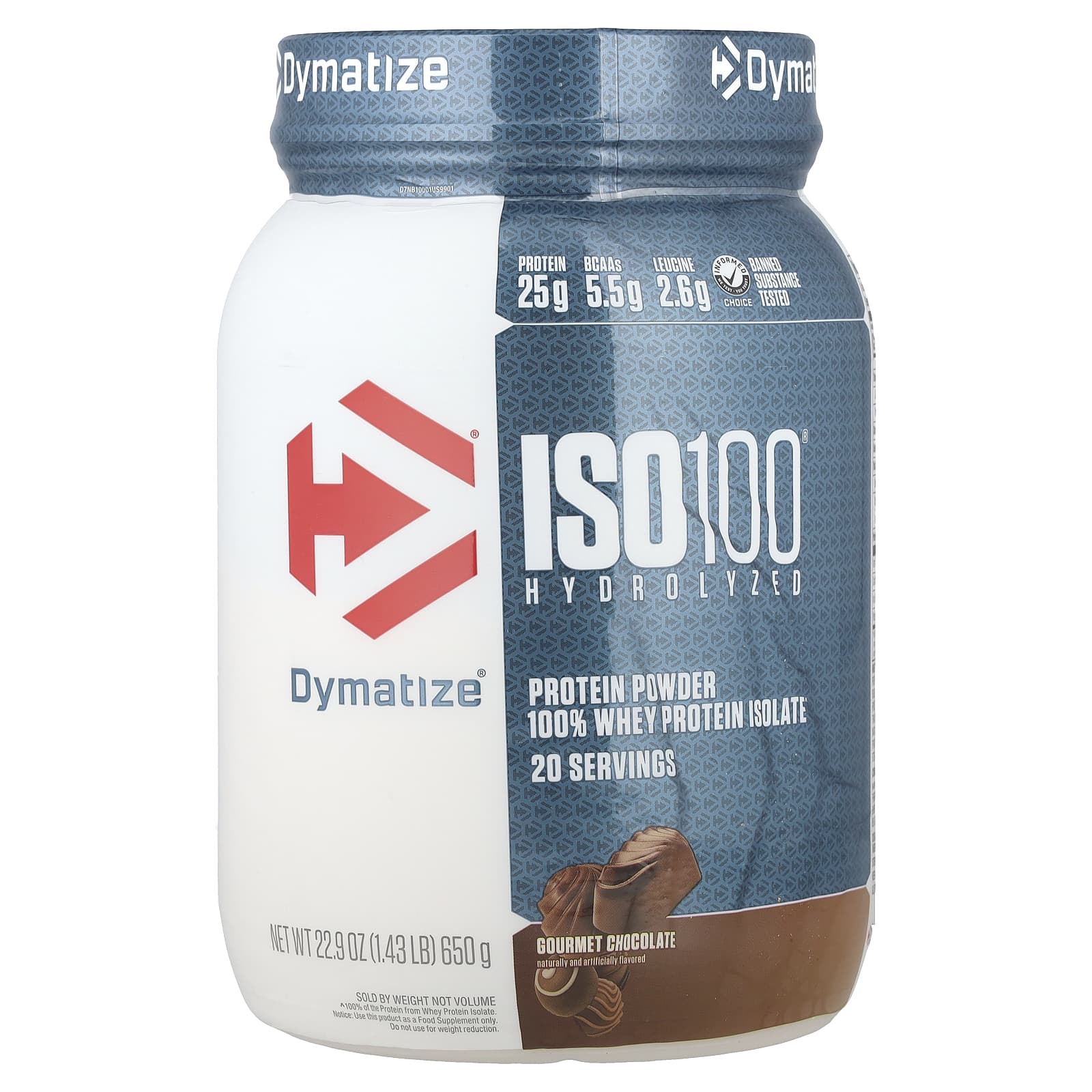 

Hydrolyzed Iso100, 100% Whey Protein Isolate, Gourmet Chocolate, 640G (1.4Lb)