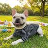 Warm Dog Base Coat High Collar Striped Sweatshirt Dog Clothing Dog Thermal Shirt  Small Medium Dog