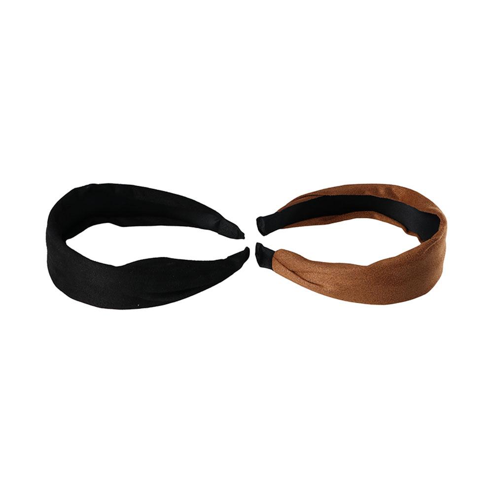 Wide Hairband Vintage Solid Color Women Headband Sweet Hair Hoop Suede Korean Style Hair Hoop