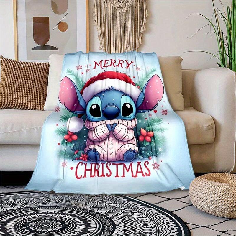 1pc Stitch Printing Blanket - Soft, All-Season Throw for Office Blanket, Personalized Gift with Adorable Cartoon Design
