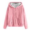 Men'S Winter Zipper Hooded Fleece Sweatshirt With Patch Pocket Casual Jacket