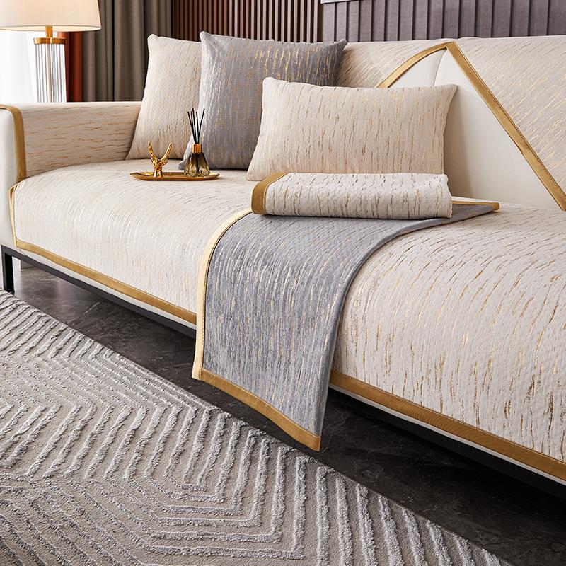 Thickened Nordic Entry Lux Style Sofa Cushion Four Seasons Universal Simple Modern Non-Slip Living Room Sofa Cover Towel Cushion