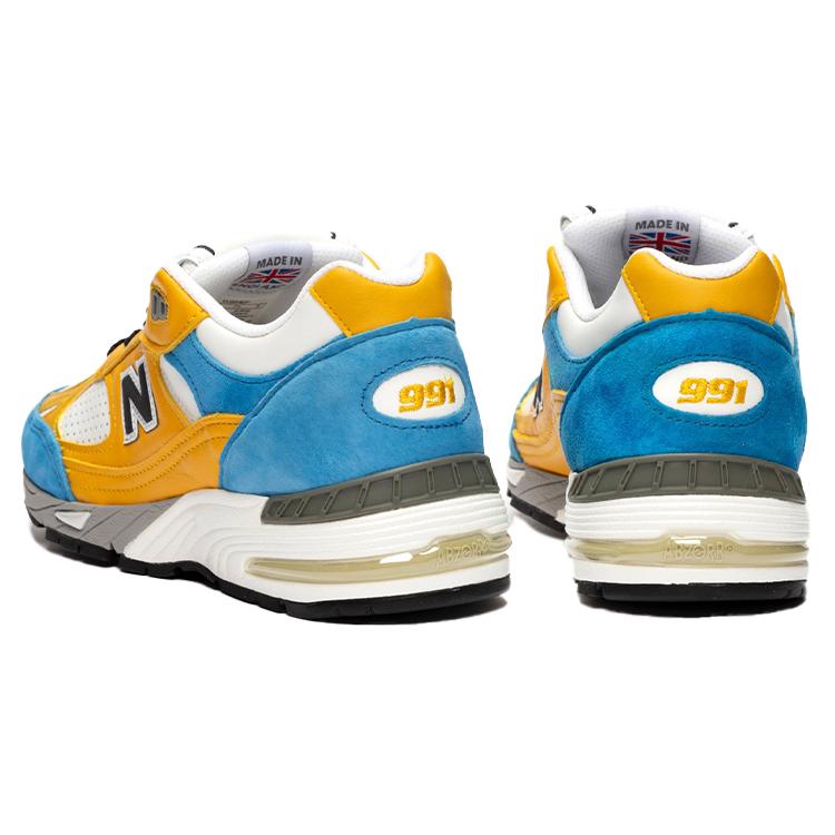 New Balance Sneakersnstuff X 991 Made In England 'Blue Yellow' Women's