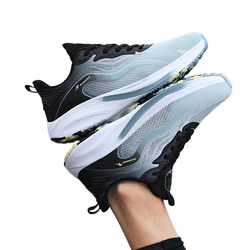 Mesh sneakers men's teenage students 46 large size men's shoes summer breathable thin ultra-light shock-absorbing running shoes