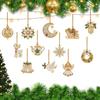 12Pcs DIY Christmas Pendants Diamond Painting Ornaments  Family Craft Activity