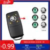 Autoaufkleber 4 Stück Auto Fernbedienung Schlüssel Aufkleber Metall Emblem Dekoration Aufkleber für Skoda Octavia Superb Rapid Kodiaq Karoq Fabia Kamiq