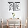 Creative Metal Abstract Female Art Drawing Abstract Decors Elegant Metal Wall Decors Add Artistic Touch to Room Office