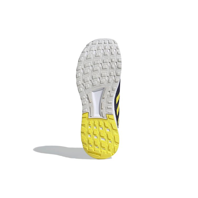 Adidas Duramo 9 Comfortable Cushioning Low-Top Casual Running Shoes Men Sneakers Navy-Blue Yellow EG3007