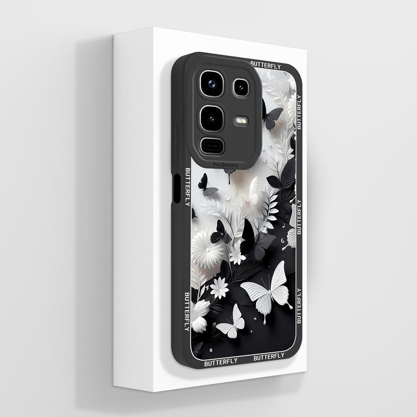 For Infinix Note 50x 50s 50 Pro Plus GT 10 30 Pro 5G Phone Cases Cute Cat Patterns Screen Protector Liquid Silicone Anti Slip Shell For Infinix Casing