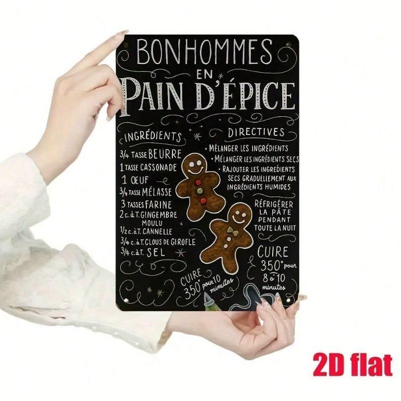 

Vintage French Gingerbread Man Metal Wall Sign Joom Kitchen Decor