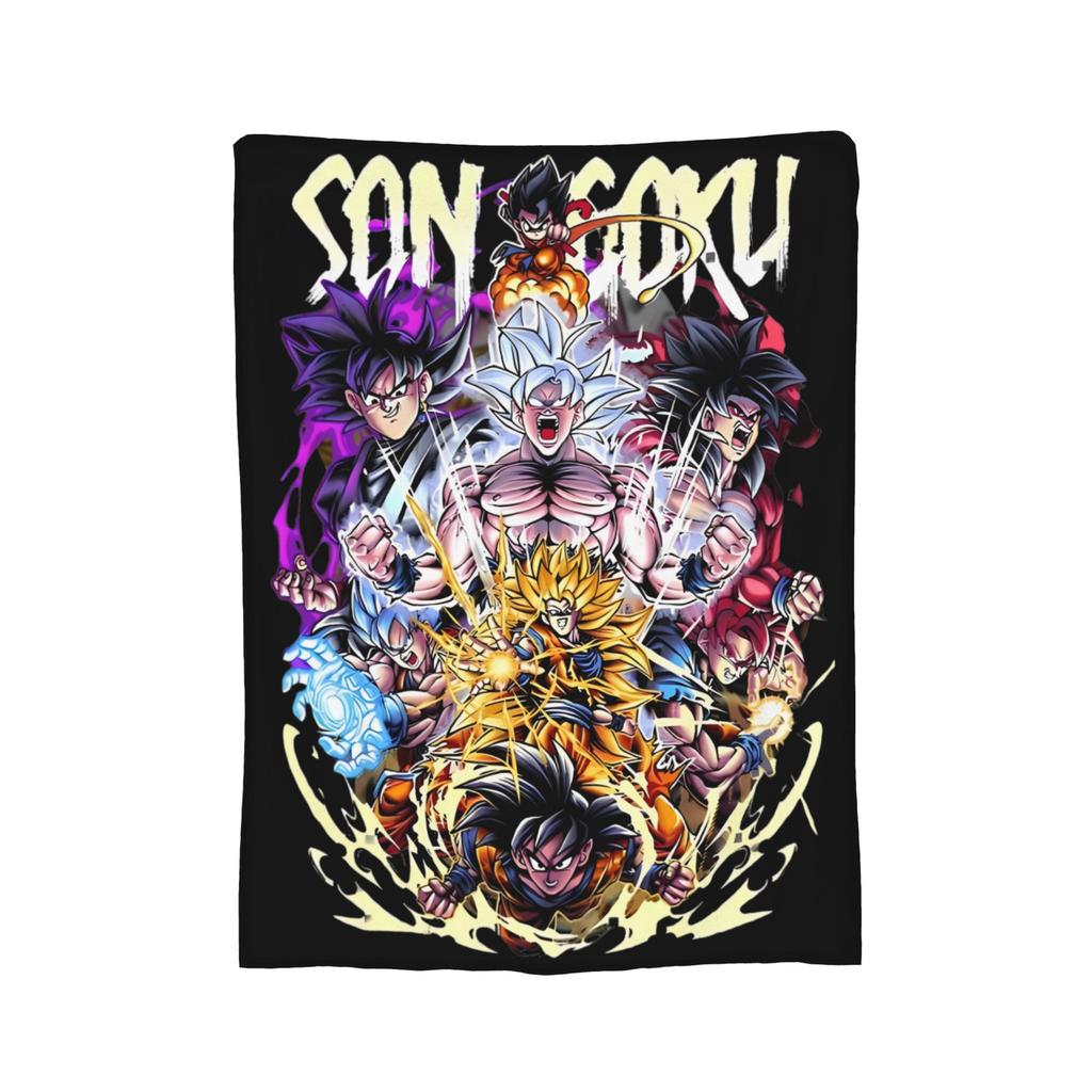 Japanese Anime DBZ Blankets Plush Throw Blanket Summer Air Conditioning Portable Soft Warm Bedsprea,