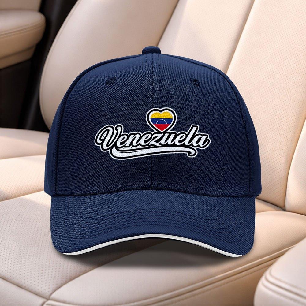Venezuela Love Heart Baseball Cap Adjustable Duckbill Hat For Men Women Lightweight Outdoor Cap