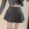 Wollplisseerock Damen Koreanisch Niedlich Sexy Hohe Taille A-Linie Kokett Extremer Minirock Herbst Winter Vintage Schule
