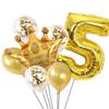 Children's First Birthday Number Balloon Set, Gold Crown Foil Balloons, Fun Party Decorations