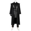 Anakin Skywalker Cosplay Costume Tops and Pants with Cloak Black Set Halloween Masquerade Carnival Party Costume for Adult