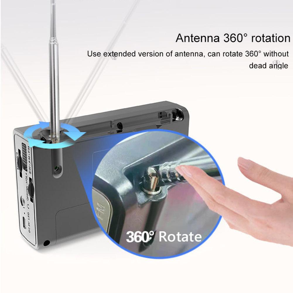 L-31 USB Rechargeable Portable Full Band Radio FM AM SW Retro Speaker Devices