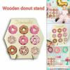 Elegant Wooden Donut Wall Display Stand For Wedding And Birthday Parties