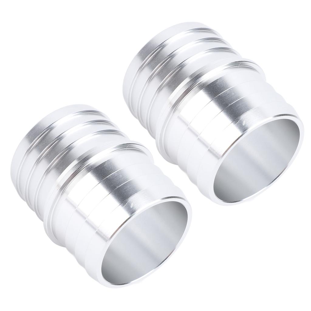 1 Pair 1 1 2 to 1 1 2in Hose Barb Splice Coupler Aluminum Alloy Radiator Intercooler Heat Exchanger Repair Mend Fitting