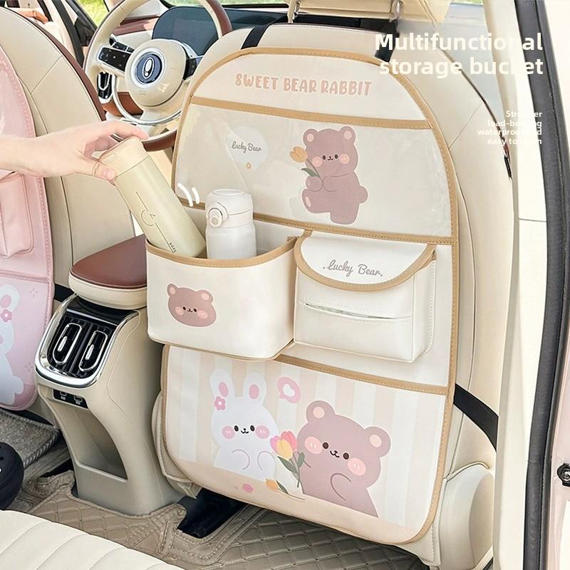 Organizador de asiento trasero de coche multifuncional bolsa de almacenamiento para vehículo