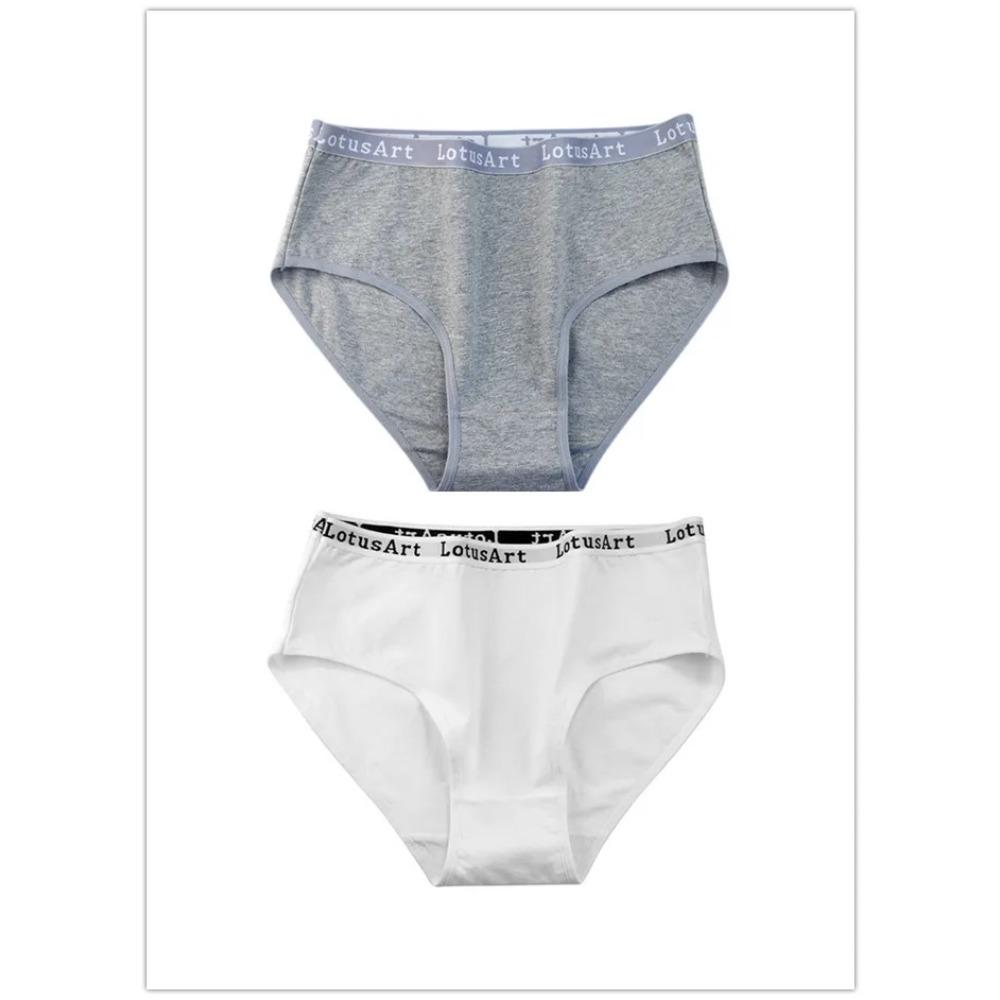 Plus Size Mid High-Waist Panties Womens Pure Cotton Womens Briefs
