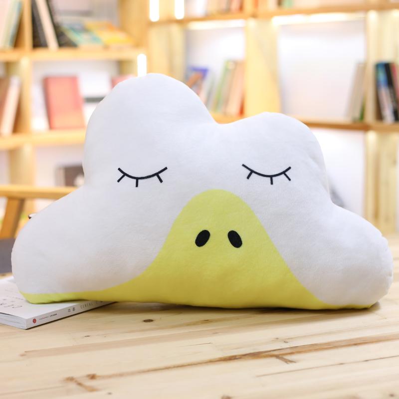 1pc 55x30cm Kawaii Soft Colorful Clouds Plush Pillow For Children Kids Room Decoration Stuffed Sofa 