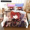 3D Game Genshin Impact Bedding Sets Keqing Xiao Duvet Cover Set 2_3 Pieces Boys Adults Single Full Queen King Size Bed Linen