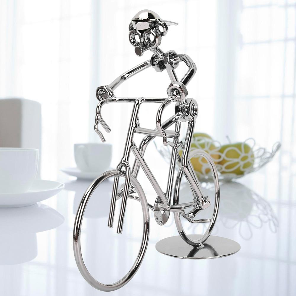 Metal Construction Metal Bicycle Model Art Sculpture Home Decor Ornaments For Bedroom Decor