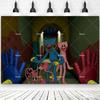 Hot Game-P&Poppy-Playtimes Backdrop Kids Birthday Decorations Party Supplies Baby Shower Banner Horror Festival Decor Props Gift