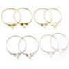 30pcs 20 25 30 35 40 45mm Hoop Earrings Big Circle Ear Wire Hoops Earrings Findings For DIY Jewelry Making Supplies Accessories
