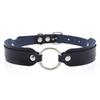 Black Red Choker Necklace Circle Stud Punk Rock Faux Leather Goth Collar Women Chocker Girls Harajuku Costume Gothic Jewelry