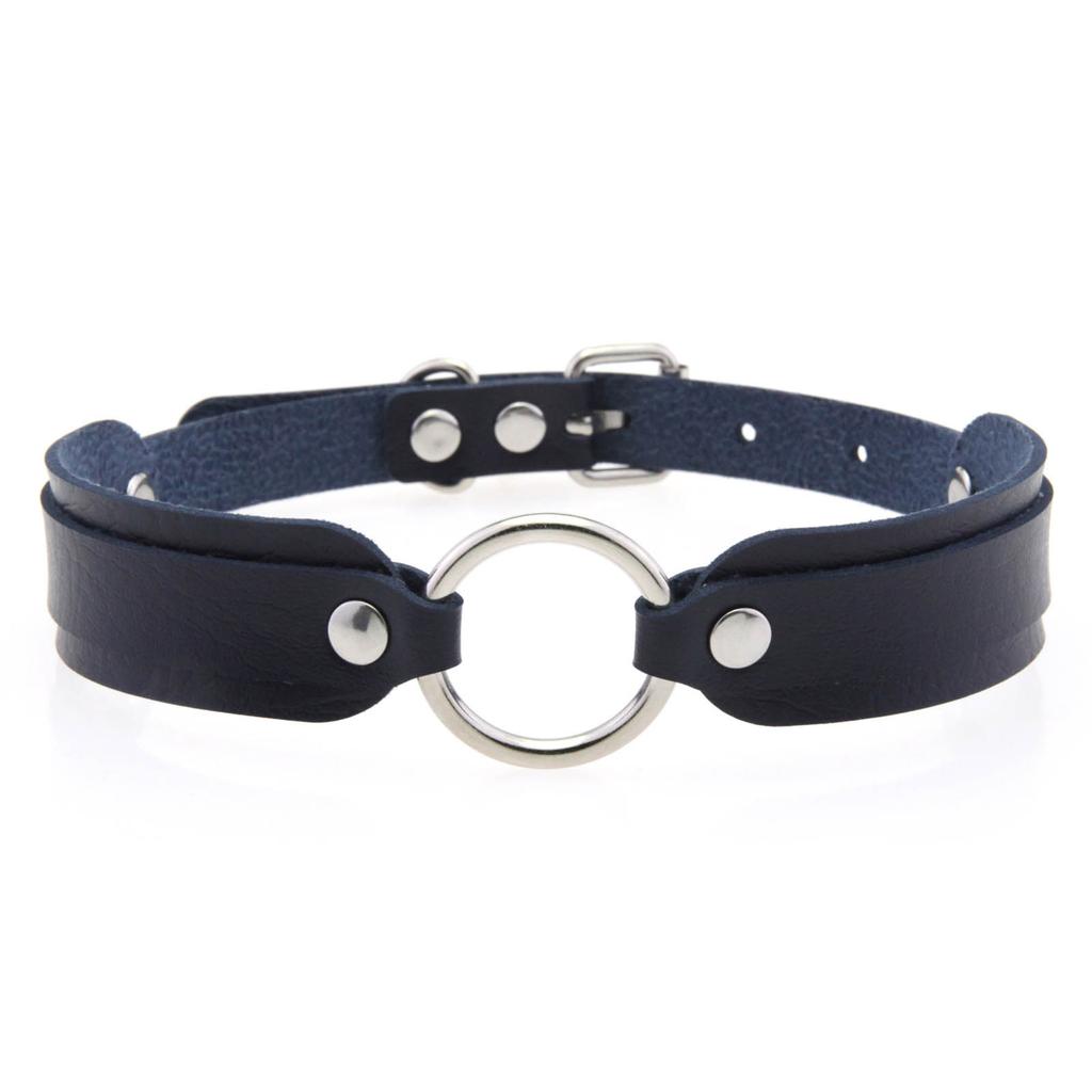 Black Red Choker Necklace Circle Stud Punk Rock Faux Leather Goth Collar Women Chocker Girls Harajuku Costume Gothic Jewelry