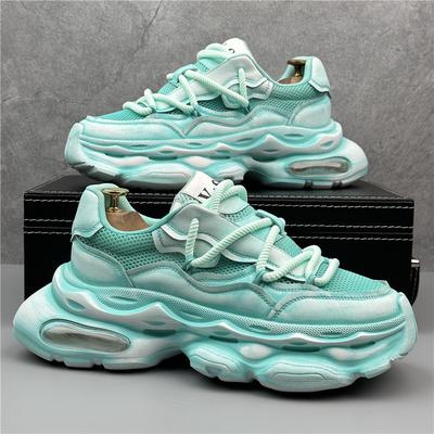 Fashion Business Wedding Shoes Classic Lace-Up Breathable Sneakers Autumn Mens High Top Blue Tennis Casual Walking Loafes