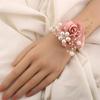 Artificial Flower Wedding Corsage Pair For Bride Grooms Bridesmaids Matching Accessories Western Ceremony