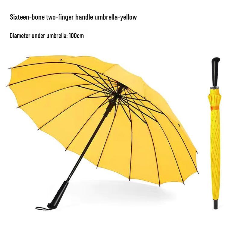 16-Rib Windproof Rainbow Umbrella - Long Handle, Sun & Rain Protection, Perfect for Business & Logo Advertising