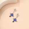 Dripping Oil Cartoon Cosmic Blue Star High-end Earrings