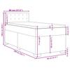 Box Spring Bed with Mattress Dark Grey 80 x 200 cm Fabric