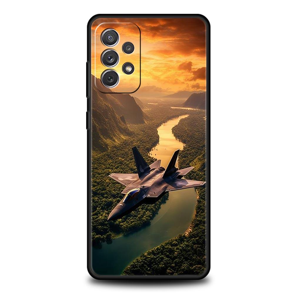 Custodia per Telefono Per Samsung Galaxy A15 A13 A51 A71 A41 A31 A21S A03S A05 A12 A32 A52 A23 A25 A33 A53 A73 5G Cover Aerei da Combattimento
