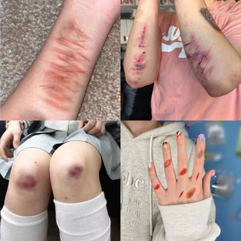 3D Realistic Scar Tattoo Stickers for Halloween Makeup and Costume Parties