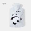 Large Cartoon Cute Plush Water-Filled Hot Water Bottle with Thickened Cover for Warming the Stomach and Hands
