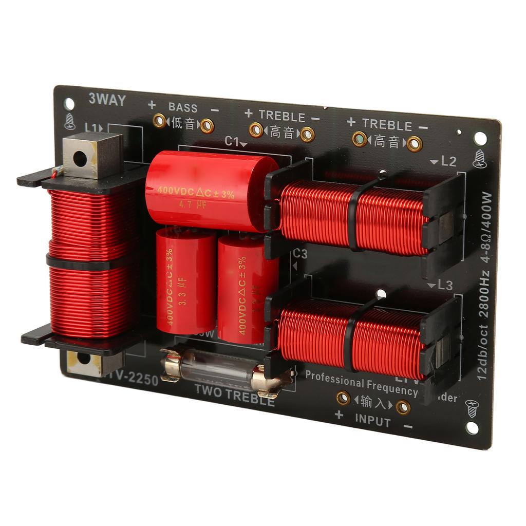 400W 3 Way Frequency Divider Stable Signal Transmission Hi Fi Speaker Frequency Divider Module for Home