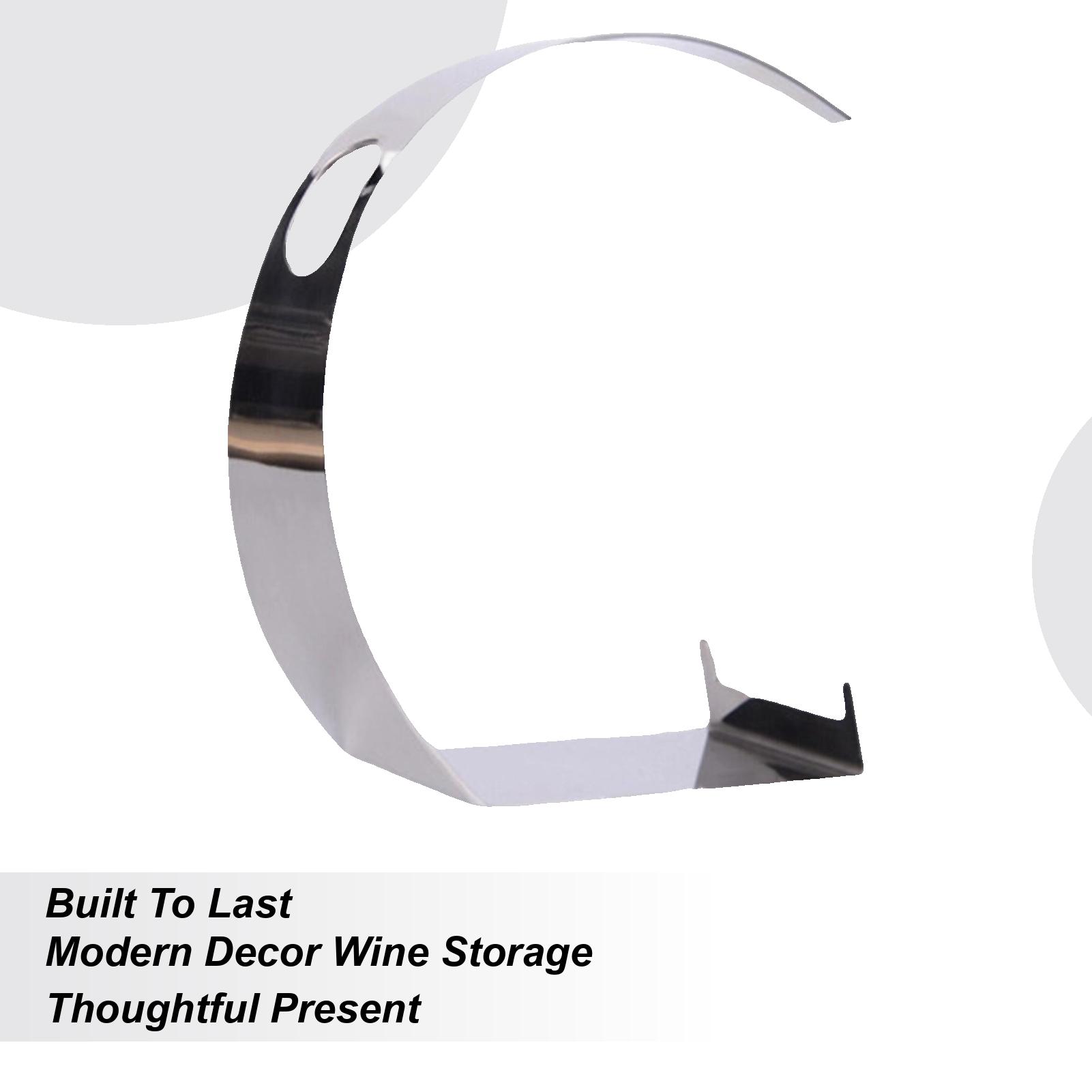 

Wine Rack Modern Stainless Steel Tabletop Wine Holder Stand For Dining Kitchen Collection Storage Entertainment Home Living-Room CN