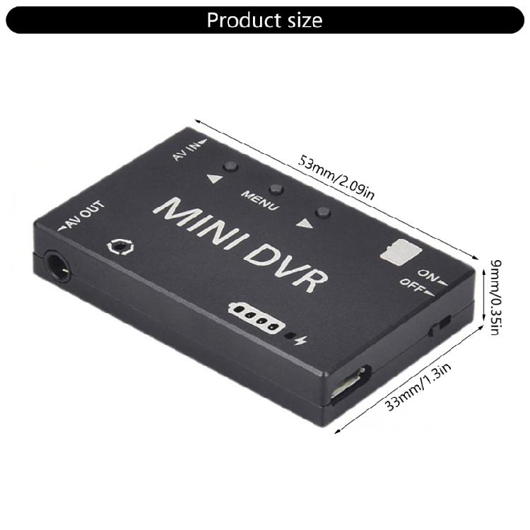 Mini FPV DVR Module Built In Battery Video Sound Recorders Quadcopters Multirotors Vehicle Scale FPV DVR Monitors