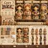 DIY Patchwork Kit Girl Kit, 3D Doll Sewing Craft Set with Pre-Cut Fabric Thread Needles, Cute for Home Decor Handmade Gift Starter