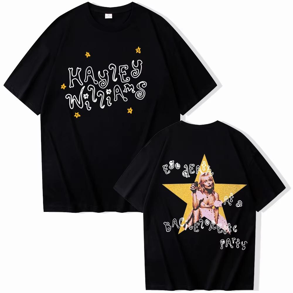 Hayley Williams Bachelorette Party Tour 2026 T-shirt Man Woman Harajuku Short Sleeve O-neck Casual Shirt Y2K Gothic Cotton Oversized T-shirts 4XL