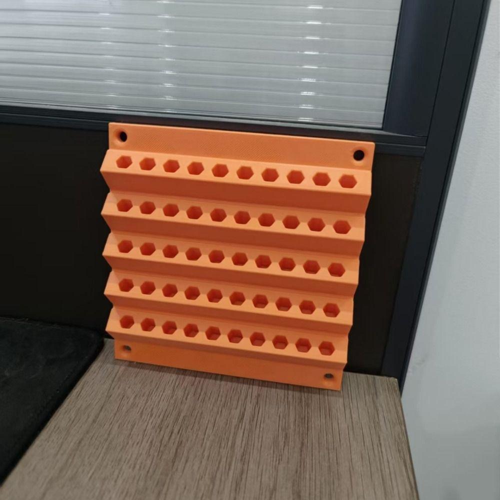 3D Printing Hex Screwdriver Bit Holder 6.3mm Drill Bit Storage Stand Workshop Organizer