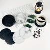6pcs Marble Coaster Artificial Leather 10cm Oil and Water Resistant Heat Resistant with Base Double Sided Leather Coffee Coasters